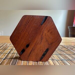 Handmade rosewood hexagonal buckle box with ghost face